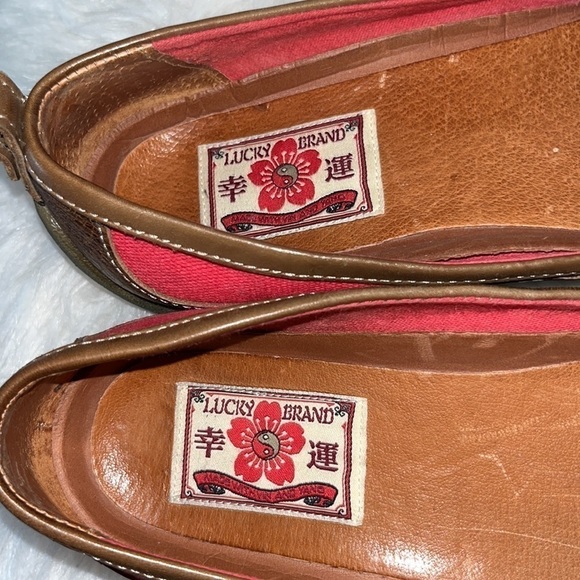 Lucky brand vintage cute comfy red brown y2K boho Mary Jane buckle shoe size 9 - Picture 5 of 13